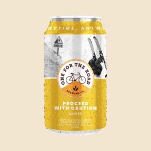 one for the road proceed with caution non alcoholic amber na beer market