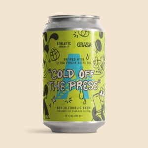 athletic brewing cold off the press non alcoholic pilsner brewed with olive oil na beer market